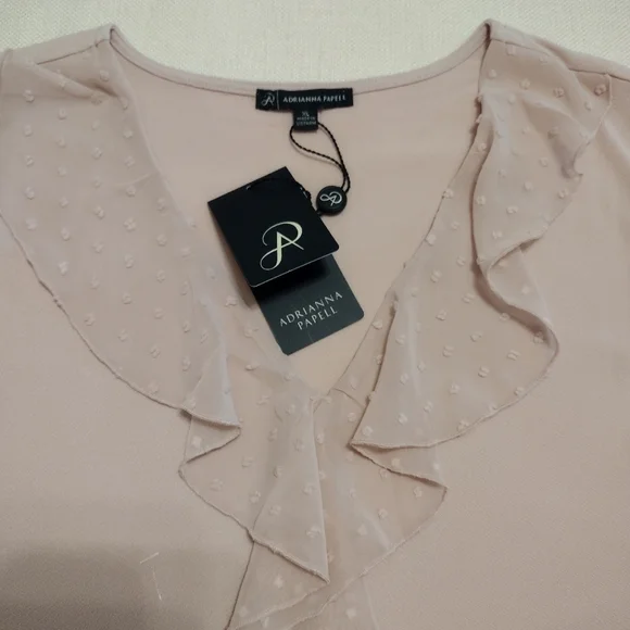 Adrianna Papell XL Champagne Top - Picture 3 of 8